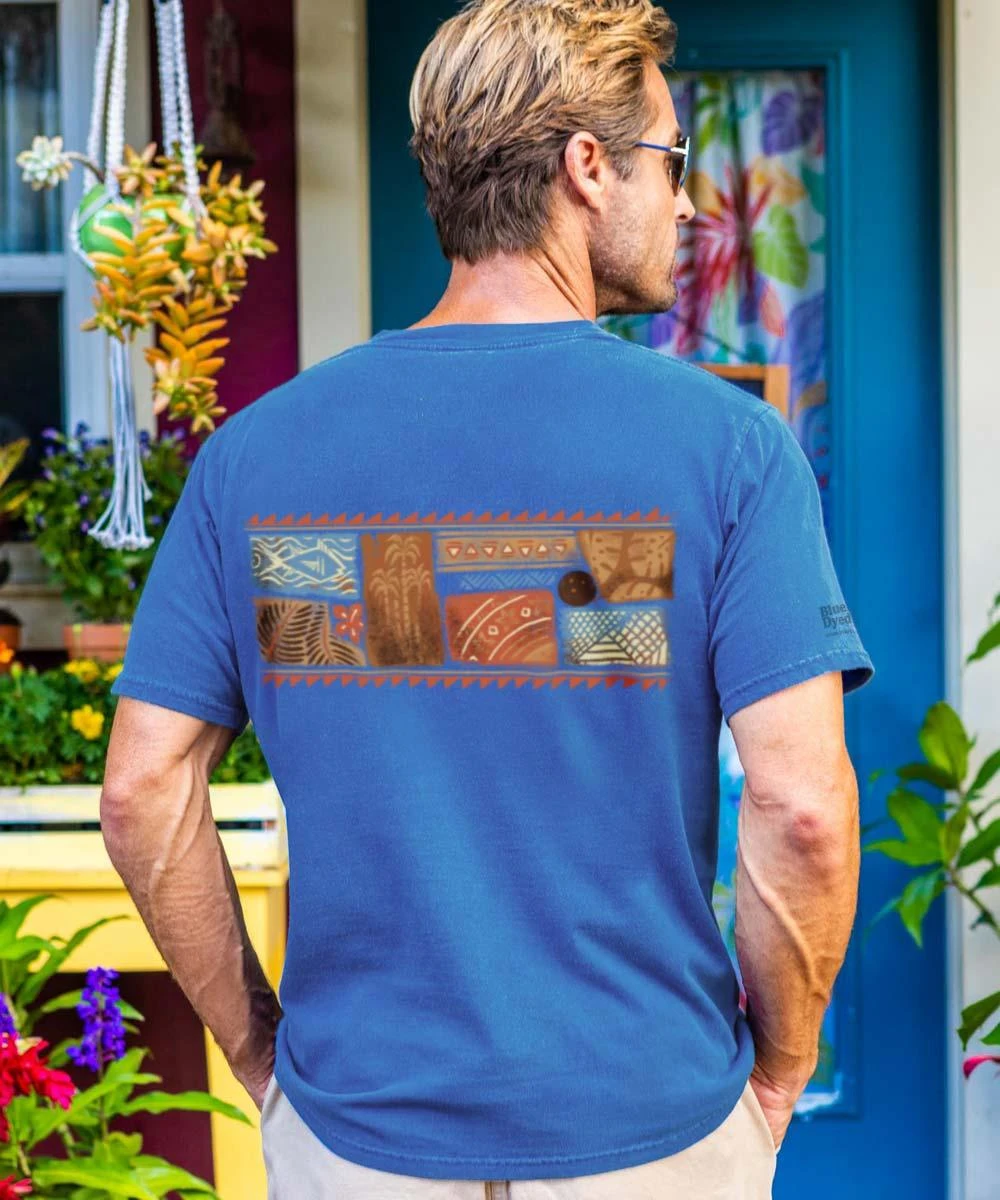 Rustic Hawaiian Band - Blueberry Dyed Short Sleeve Crewneck T-Shirt - Image 2
