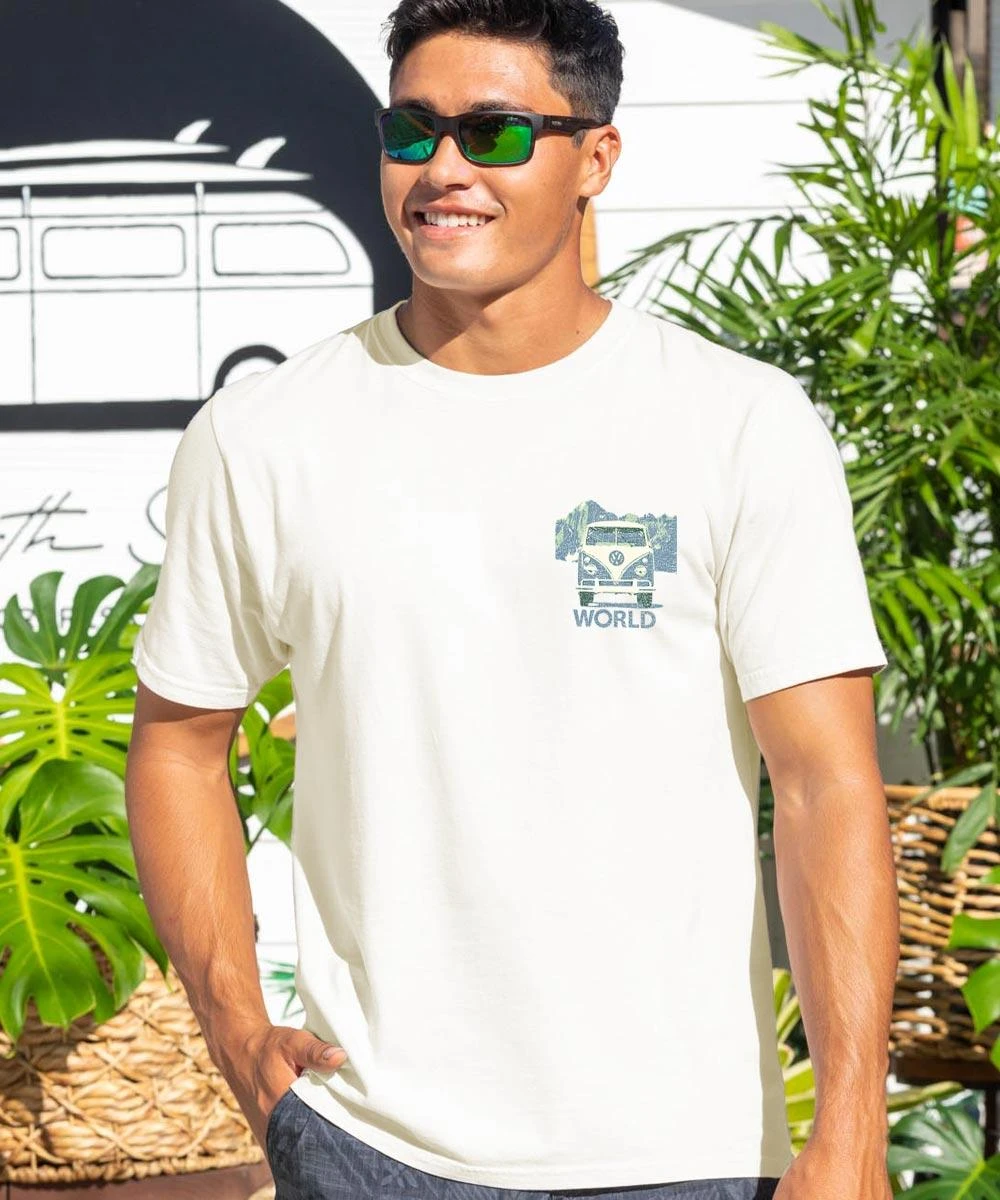 Volkswagen World Traveler - Coconut Dyed Short Sleeve Crewneck T-Shirt - Image 2