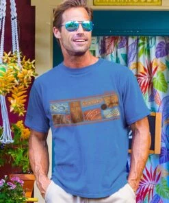 Rustic Hawaiian Band - Blueberry Dyed Short Sleeve Crewneck T-Shirt