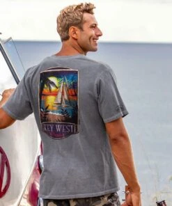 Key West Sunset - Crater Dyed® Short Sleeve Crewneck T-Shirt