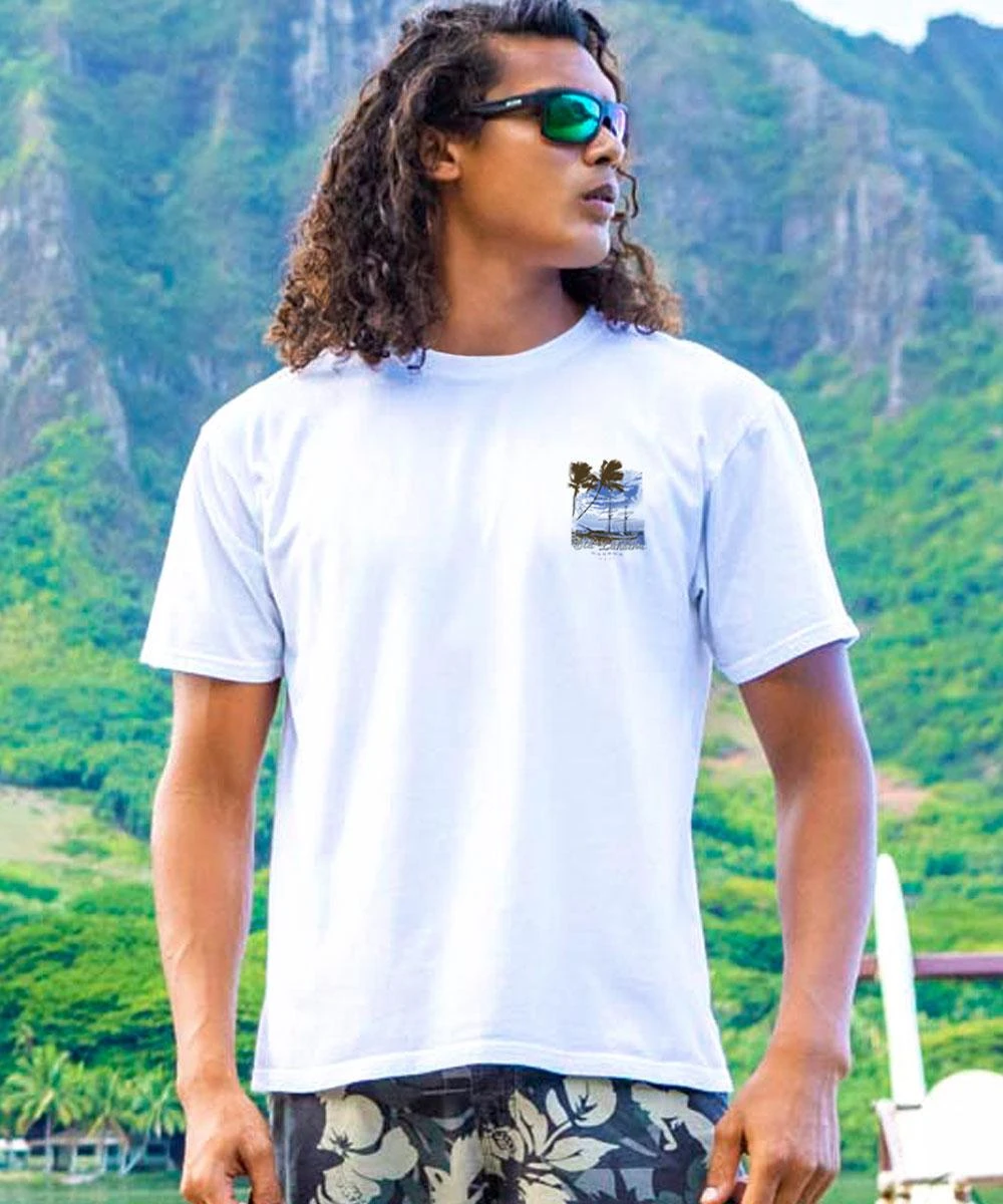 Old Lahaina - White Short Sleeve Crewneck T-Shirt - Image 2