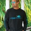 Kai Nui Offshore - Black Long Sleeve Crewneck T-Shirt