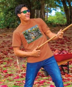 B. Kliban Play Date Cats - Chile Dyed Short Sleeve Crewneck T-Shirt