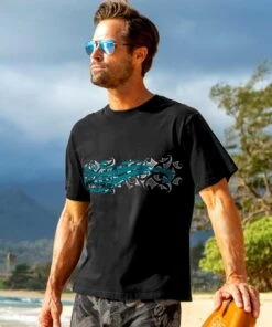Teahupoo - Black Short Sleeve Crewneck T-Shirt
