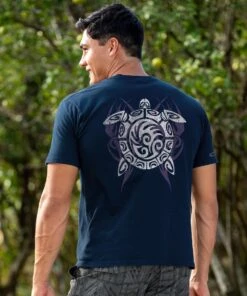 Tribe Turtle - Navy Short Sleeve Crewneck T-Shirt