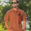 Hahalua Trio - Cinnamon Dyed Short Sleeve Pique’ Polo Shirt
