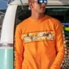 Tiki Band - Apricot Dyed Long Sleeve Crewneck T-Shirt