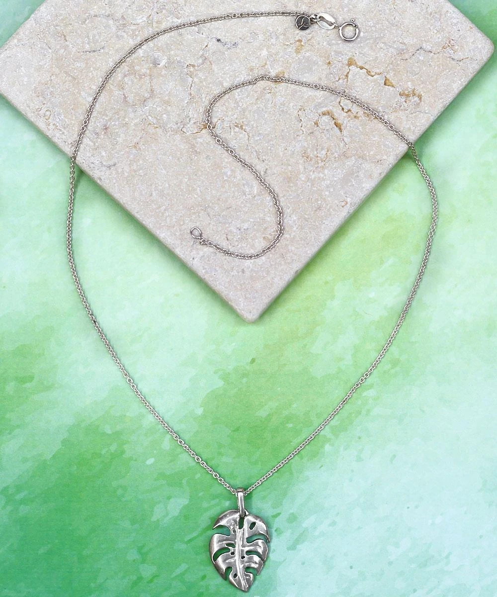 Wyland® Monstera Leaf - Necklace - Image 2