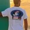 North Shore Surf Wave - White Short Sleeve Crewneck T-Shirt